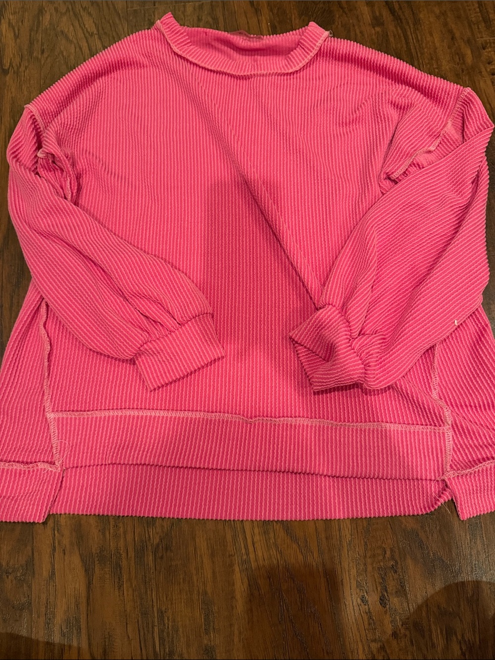 Altar’s State AS Revival hot pink ribbed sweater